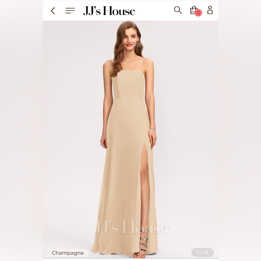 JJs House Bridesmaid Dress Champagne